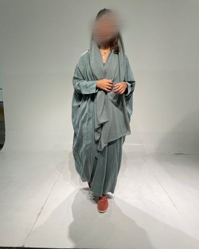 حرير مغسول أخضر فاتح