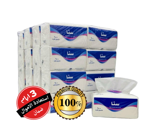 مناديل سنا 600 منديل / 32 عبوة