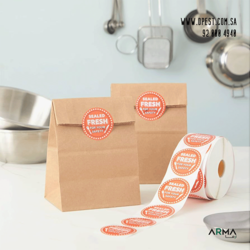 Sticker roll in square, circular, rectangular shap...