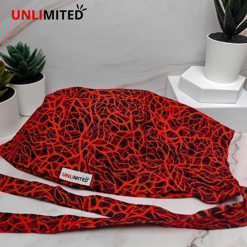 قبعة رأس جراحية بنقشة الأوعية الدموية – Scrub Cap...