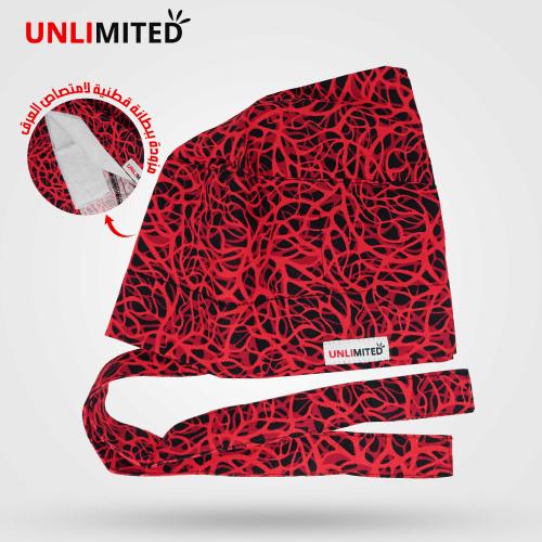 قبعة رأس جراحية بنقشة الأوعية الدموية – Scrub Cap...