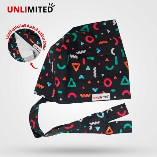 قبعة رأس جراحية بنقشة هندسية – Scrub Cap Geometric...