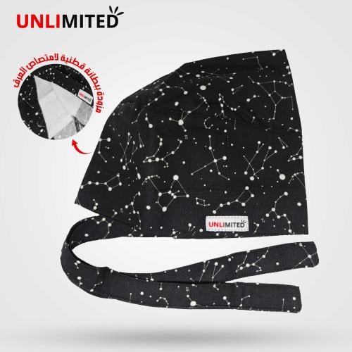 قبعة رأس جراحية بنقشة علوم الجزيئات – Scrub Cap Mo...