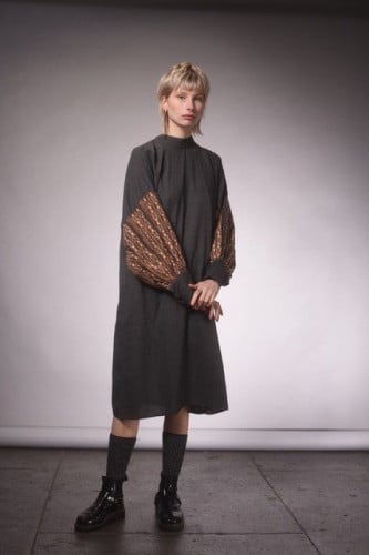 BALLOON WOOL DRESS