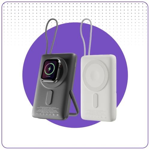 باور بانك بقوة 10000 الف شحن لاسلكي مغناطيسي سريع...