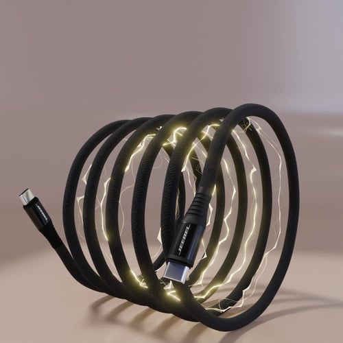 كابل جيبل طرفين تايب سي قماش 1 متر 240 واط