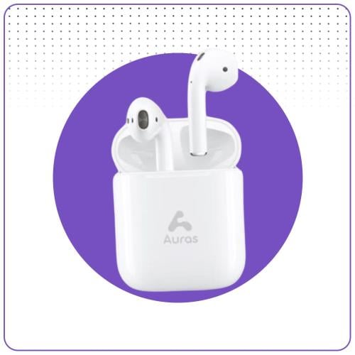 سماعة ايربودز 2 بلوتوث صوت نقي وجودة عالية Auras