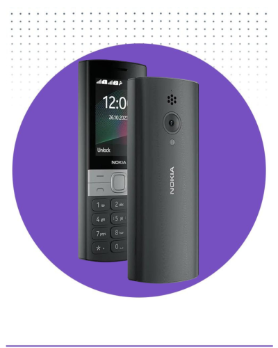 جوال نوكيا 150 شريحتين رمادي HMD-4G- بطارية طويلة...