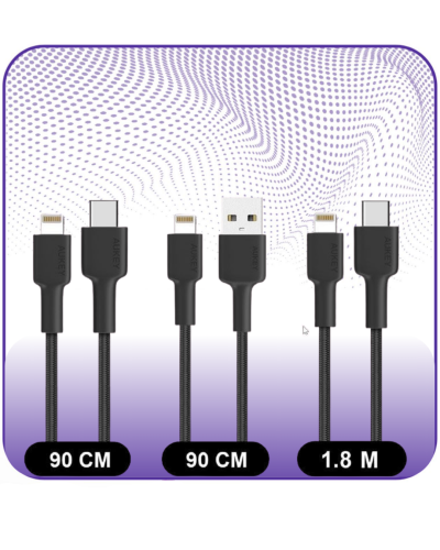 مجموعة كيابل تايب سي ايفون AUKEY معتمد