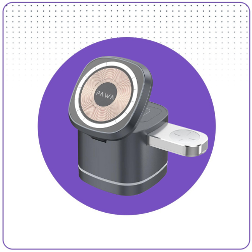 شاحن لاسلكيي 3 في 1 متعدد المنافذ مغناطيسي PAWA