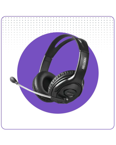 سماعة راس العاب سلك صوت نقي قوي للالعاب HOOTOO HT_...