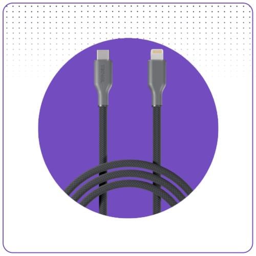 كيبل تايب سي ايفون قماش 1.2 متر TiKNAL