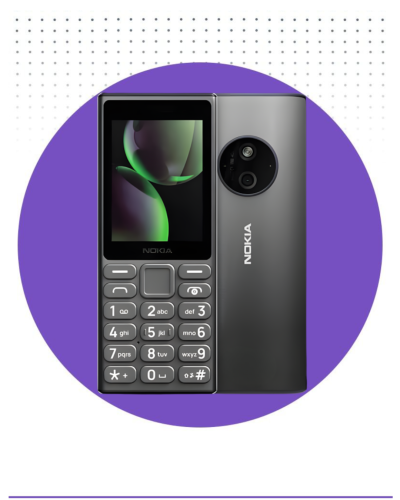 جوال نوكيا 125 شريحتين 4G اسود بطارية طويلة ومنفذ Type-C