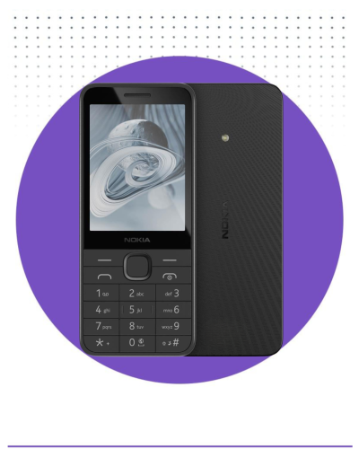 جوال نوكيا 220 4G شريحتين اسود | شاشة 2.8 بوصة