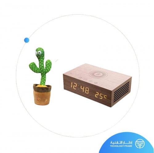 عرض هوم تايم مكبر صوت بلوتوث -منبه-شاحن لاسلكي + ا...