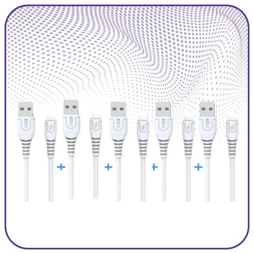 عرض 5 كيابل ايفون جلد 1 متر IZNC