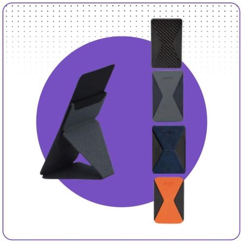 مسكة جوال مع محفظة مدمجة بخامة الجلد MOFT