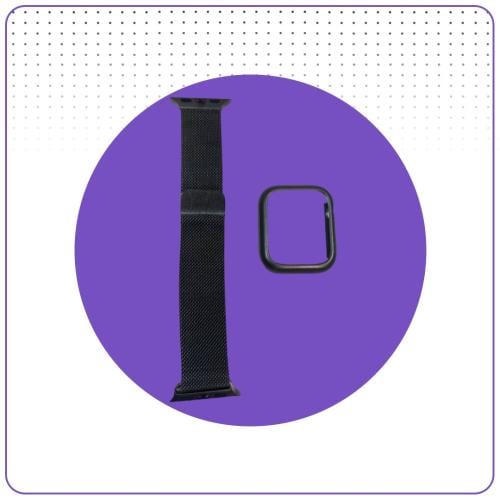 سوار ساعة سيليكون مع كفر حماية لساعات ابل مقاس ٤٤م...