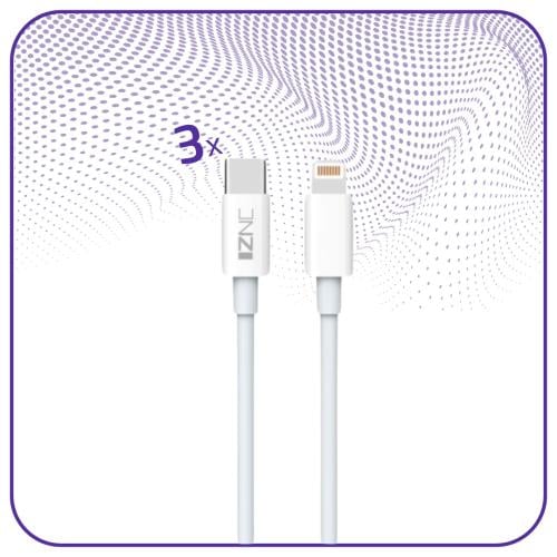 عرض 3 كيابل تايب سي ايفون جلد 1متر IZNC