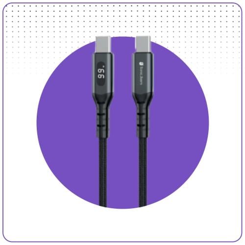 كيبل طرفين تايب سي قماش شاشة 100 واط SONIC SJ106A