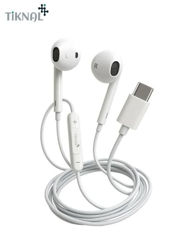 سماعة تايب سي سلك معتمده ابل TiKNAL صوت واضح ونقي