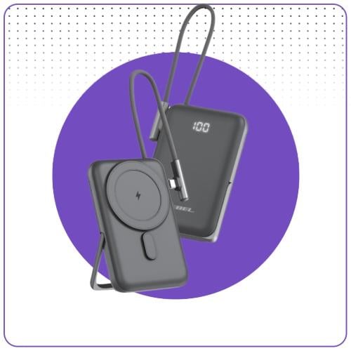 باور بانك جيبل لاسلكي بقوة 10000 الف مع كابل مدمج...