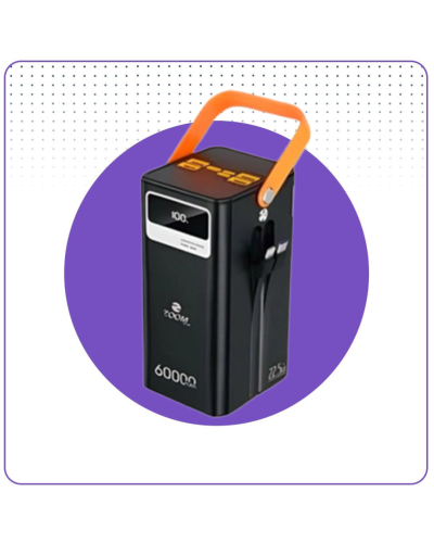 باور بانك بقوة 60000 الف مع كيابل مدمجة ايفون و تا...