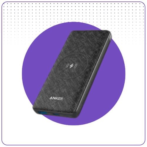 باور بانك بقوة 10000 الف لاسلكي 18 واط بتقنية الشح...