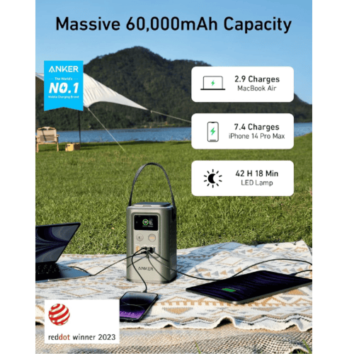 محطة طاقة متنقلة بطارية رحلات صغيرة أنكر 192 واط/س...