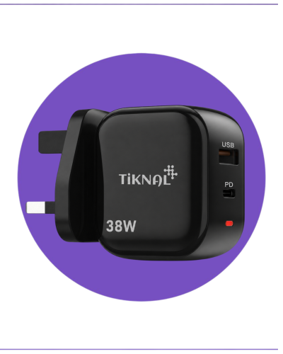 فيش منزلي 38 واط منفذ USB-C PD + منفذ USB-A QC 3.0...