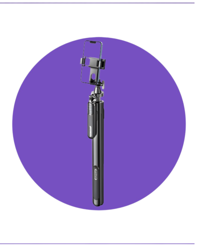 عصاء سلفي + ستاند تصوير - اسود Rtako ZP220 Ultra W...