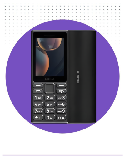 جوال نوكيا 108 4G شريحتين اسود | بطارية قوية ومنفذ HMD- USB-C