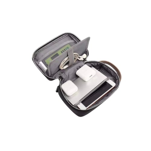 شنطة قماش رمادي مع اسود poso