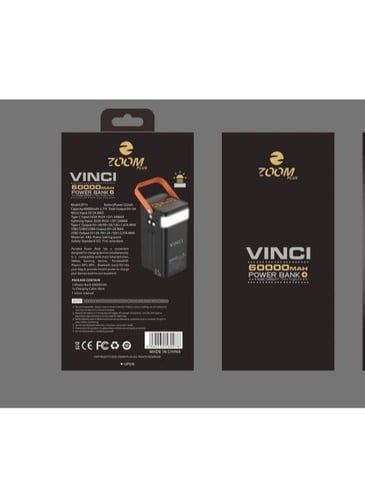 باور بانك بقوة 60000 الف مع كيابل مدمجة ايفون و تا...