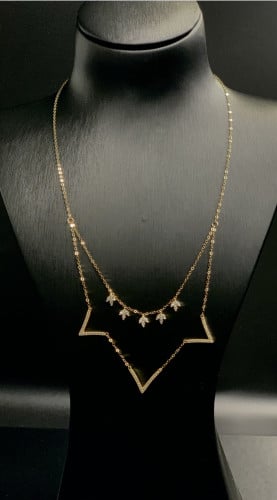 Two-layer necklace, 18-karat gold