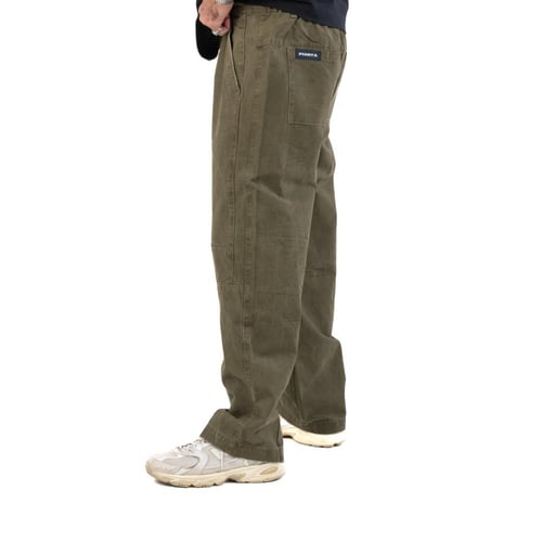 Olive green denim pants