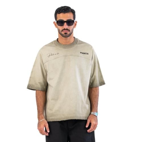 Washed Beige T-shirt Oversize
