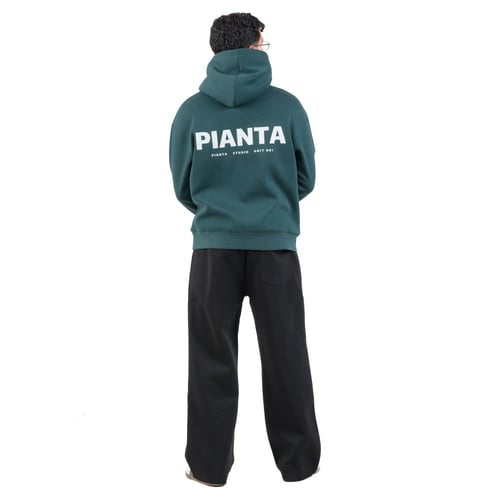 Dark green hoodie Double cap Oversize