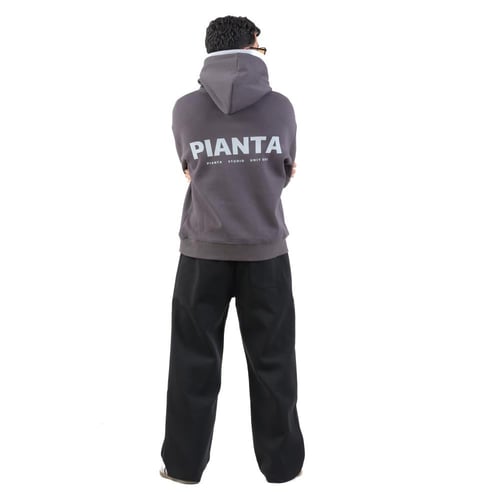 Gray hoodie Double cap Oversize