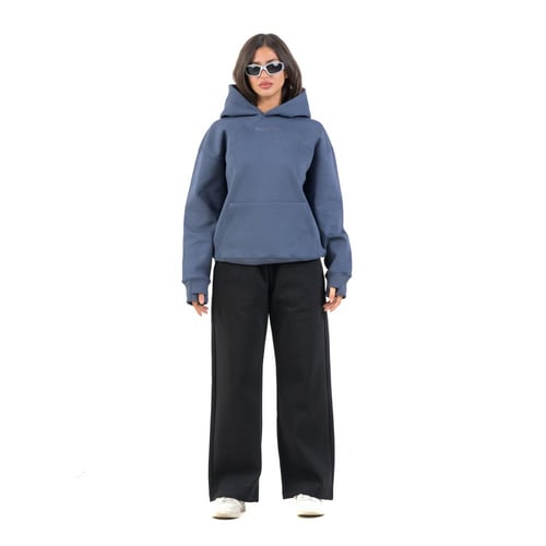 Steel blue Hoodie Oversize