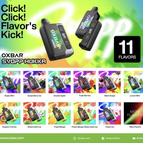 اوكس بار شيشة 20 الف سحبة نوكتين 3 XOBAR SVYOPP HUKKA KLICK 20k PUFFS 3MG