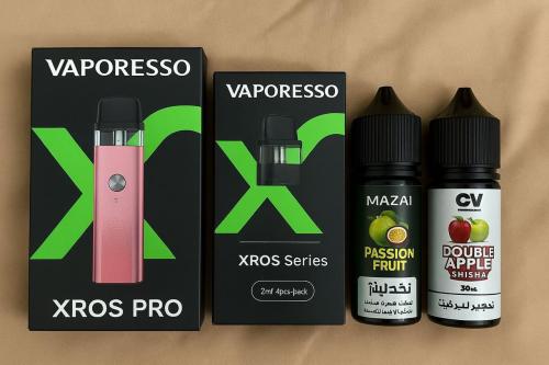 X Rose Pro device package with pods and Mood flavo...