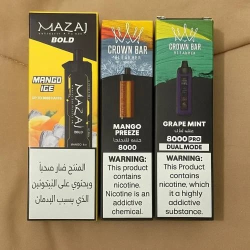 Hookah package 2 luxurious 8000 puffs and 1 bold m...