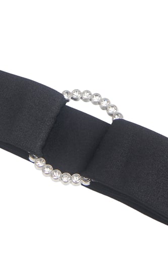 بودي سوت شبكي أسود مخملي