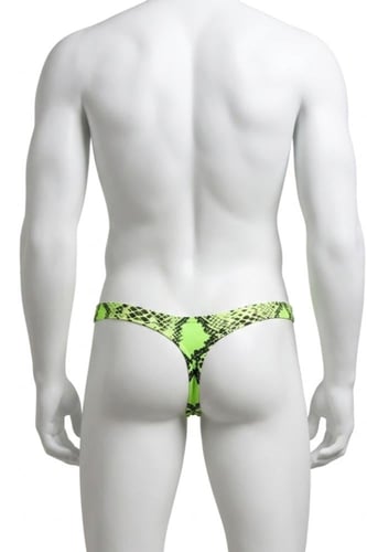 كيلوت رجالي جلد ثعبان أخضر