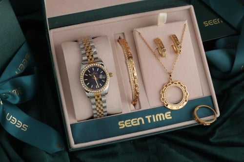 طقم ساعة نسائية فاخرة
