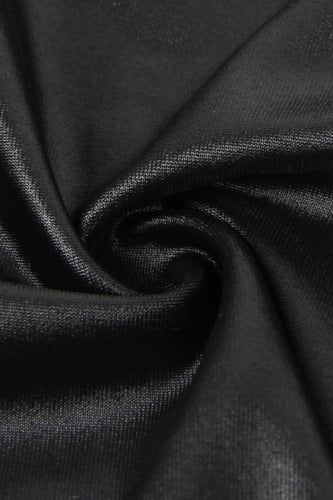 فستان جلد أسود لانجري