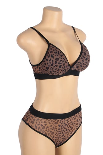 طقم لانجري بنقشة النمر