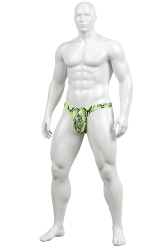 كيلوت رجالي جلد ثعبان أخضر