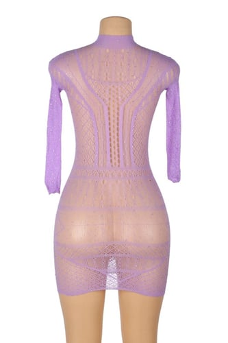 فستان لانجري شبك موف